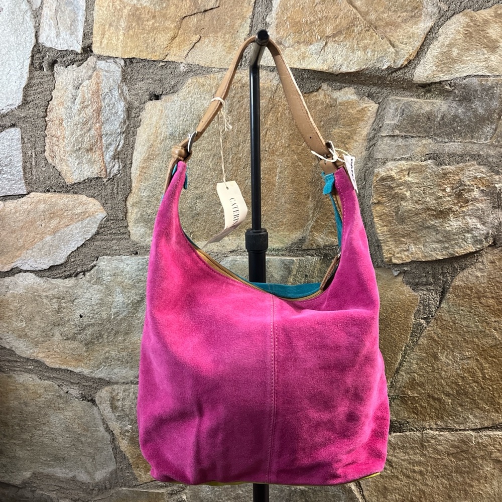Vintage NWT Caterina Lucchi
**Colorblock Suede Hobo Bag**